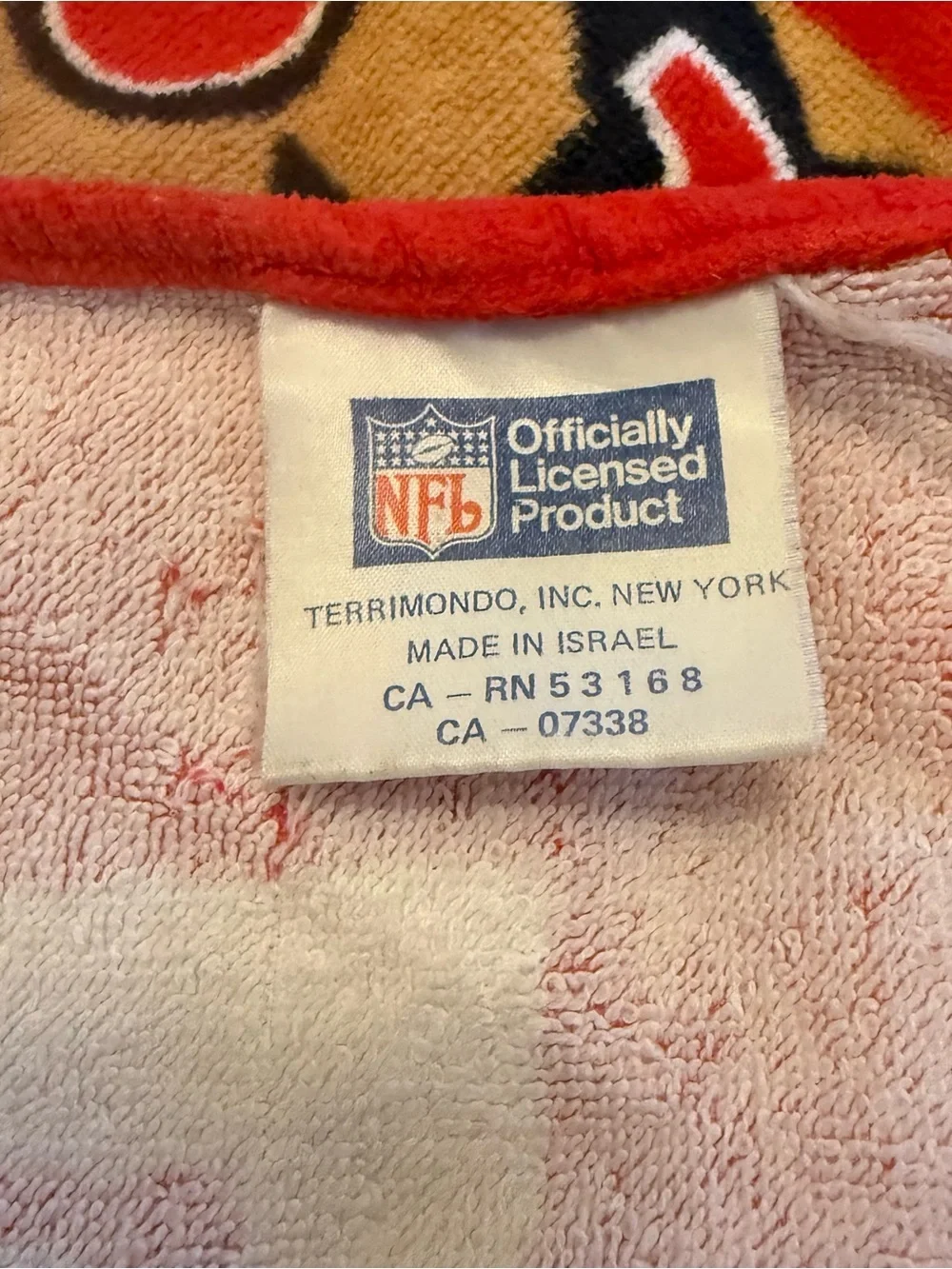 Vintage 90s San Francisco 49ers Beach Towel